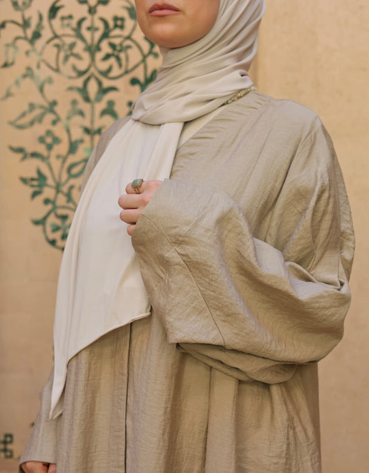 JERSEY HIJAB WITH INTEGRATED BONNET (Beige)