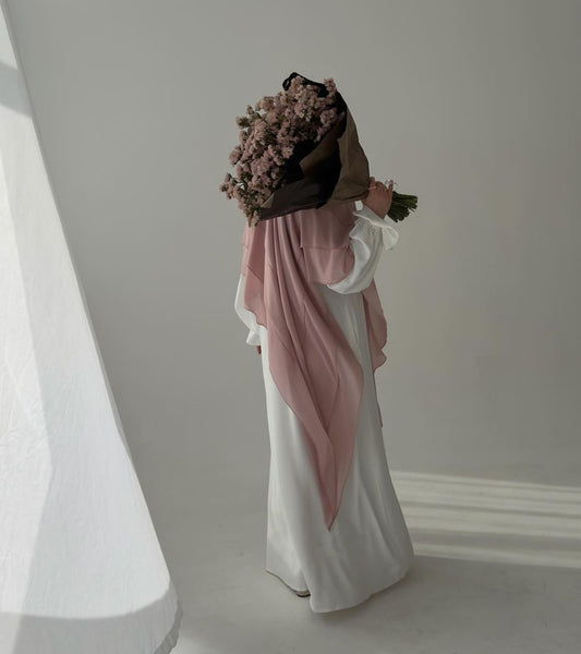 Three Layers khimar Pink